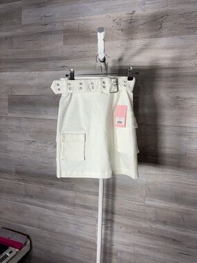 Juicy Couture White Mini Skirt with Belt & Cargo Pockets 2043